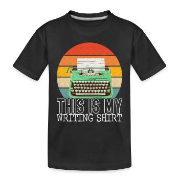 Author Writer Writer - Kids' Premium Organic T-Shirt - black - Front