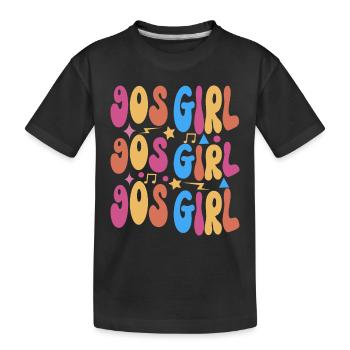 90s 90s 90s Party - Kids' Premium Organic T-Shirt - black - Front