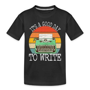 Autor Schreiber Schriftsteller - Kinder Premium Bio T-Shirt - Schwarz - Vorne