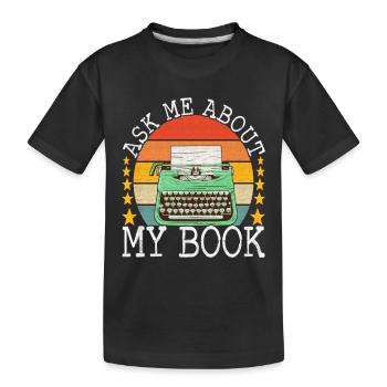 Author Writer Writer - Kids' Premium Organic T-Shirt - black - Front