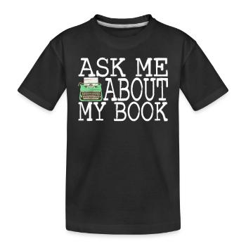 Author Writer Writer - Kids' Premium Organic T-Shirt - black - Front