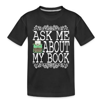 Author Writer Writer - Kids' Premium Organic T-Shirt - black - Front