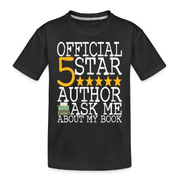 Author Writer Writer - Kids' Premium Organic T-Shirt - black - Front