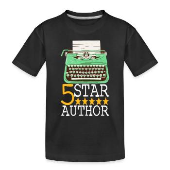 Author Writer Writer - Kids' Premium Organic T-Shirt - black - Front