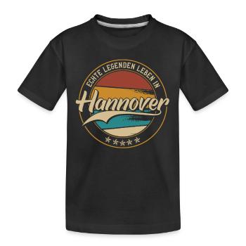 Hannover Echte Legenden leben in Hannoverer - Kinder Premium Bio T-Shirt - Schwarz - Vorne