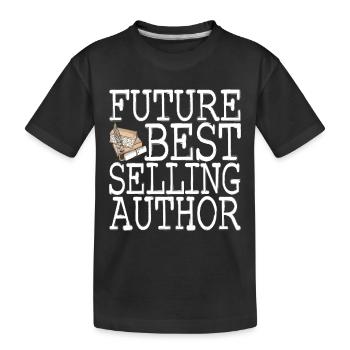 Author Writer Writer - Kids' Premium Organic T-Shirt - black - Front