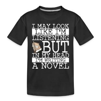 Autor Schreiber Schriftsteller - Kinder Premium Bio T-Shirt - Schwarz - Vorne