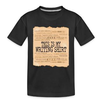 Author Writer Writer - Kids' Premium Organic T-Shirt - black - Front