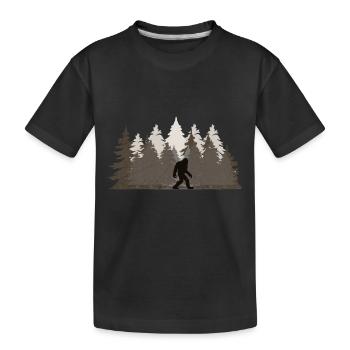Bigfoot ist mein Held Retro Vintage glaubt nicht - Kinder Premium Bio T-Shirt - Schwarz - Vorne
