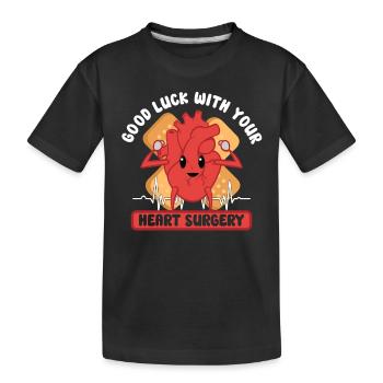 Heart Attack Open Heart Surgery Heart Surgery Gift - Kids' Premium Organic T-Shirt - black - Front