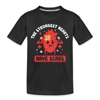 Open Heart Surgery Heart Surgery Survivor Gift - Kids' Premium Organic T-Shirt - black - Front