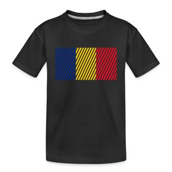 Drapeau de la Roumanie - T-shirt bio Premium Enfant - noir - Devant