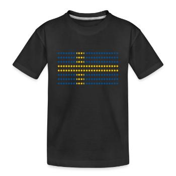 Swedish flag - Kids' Premium Organic T-Shirt - black - Front
