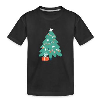 Christmas tree Christmas tree Christmas gift - Kids' Premium Organic T-Shirt - black - Front