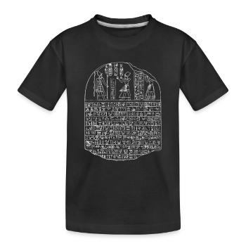 Hiéroglyphes égyptologue, Égypte ancienne - T-shirt bio Premium Enfant - noir - Devant