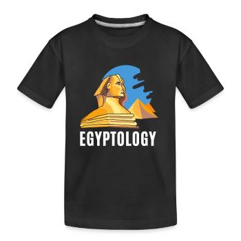 Hiéroglyphes égyptologue, Égypte ancienne - T-shirt bio Premium Enfant - noir - Devant