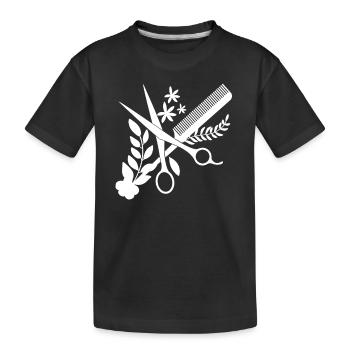 Friseur Friseurin - Kinder Premium Bio T-Shirt - Schwarz - Vorne