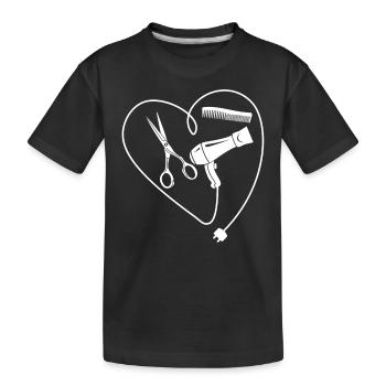 Friseur Friseurin - Kinder Premium Bio T-Shirt - Schwarz - Vorne