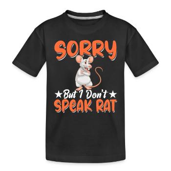 Rat Lover Rat Pet Rodent Mouse Rat Lady - Kinder Premium Bio T-Shirt - Schwarz - Vorne