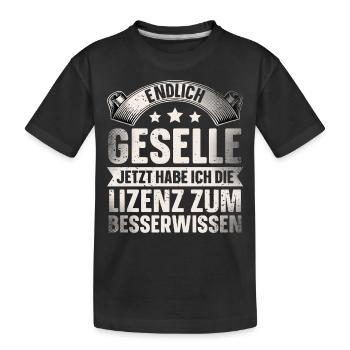 Geselle 2023 Gesellenprüfung - Kinder Premium Bio T-Shirt - Schwarz - Vorne