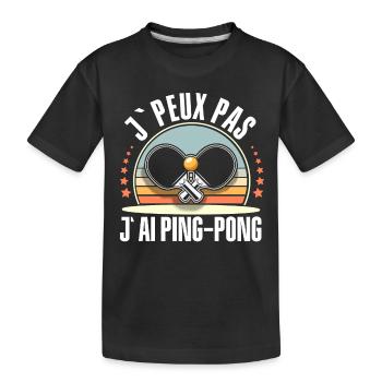 tennis de table - T-shirt bio Premium Enfant - noir - Devant
