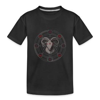 satanic GOAT Design - Kids' Premium Organic T-Shirt - black - Front