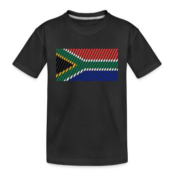 Drapeau de l’Afrique du Sud - T-shirt bio Premium Enfant - noir - Devant