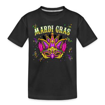 Cooler Karneval Mardi Gras - Kinder Premium Bio T-Shirt - Schwarz - Vorne
