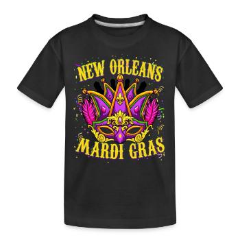 Cool Mardi Gras de la Nouvelle-Orléans - T-shirt bio Premium Enfant - noir - Devant