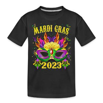 Perles Bling Party - Mardi Gras 2023 - T-shirt bio Premium Enfant - noir - Devant