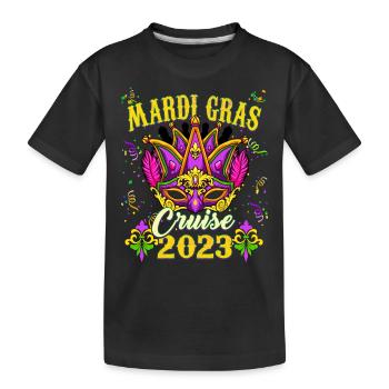 Familie und Freunde Mardi Gras Kreuzfahrt - Kinder Premium Bio T-Shirt - Schwarz - Vorne