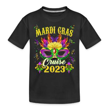 Carnaval de Mardi Gras - Croisière Mardi Gras 2023 - T-shirt bio Premium Enfant - noir - Devant