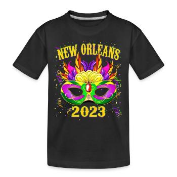 New Orleans Mardi Gras 2023 - Kinder Premium Bio T-Shirt - Schwarz - Vorne