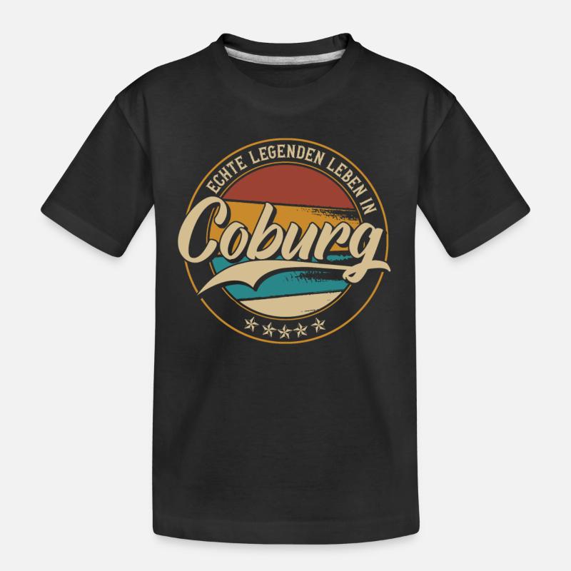Coburg Echte Legenden leben in Coburger - Kinder Premium Bio T-Shirt - Schwarz
