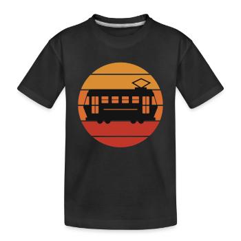 Aerial Tram Tramway Cable Car Cableway Gondola - Kids' Premium Organic T-Shirt - black - Front