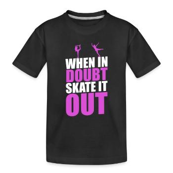 Eislauffigur Skating Punschlittschuhe - Kinder Premium Bio T-Shirt - Schwarz - Vorne