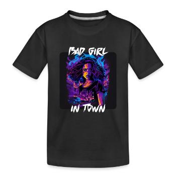 Bad Girl en ville 13 - T-shirt bio Premium Enfant - noir - Devant