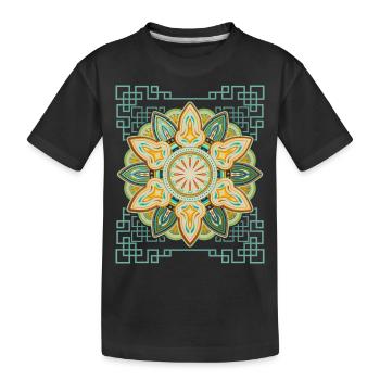 Vintage Mandala Design 3D Mandala - T-shirt bio Premium Enfant - noir - Devant