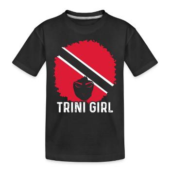 Fille de Trinité-et-Tobago - T-shirt bio Premium Enfant - noir - Devant