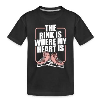 Patinage sur glace Jeu de mots Patinage artistique - T-shirt bio Premium Enfant - noir - Devant