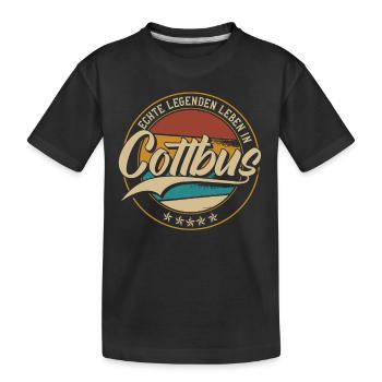 Cottbus Echte Legenden leben in Cottbuser - Kinder Premium Bio T-Shirt - Schwarz - Vorne