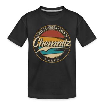 Chemnitz Echte Legenden leben in Chemnitzer - Kinder Premium Bio T-Shirt - Schwarz - Vorne