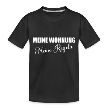 Hausrecht - Kinder Premium Bio T-Shirt - Schwarz - Vorne