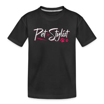 Pet Groomer Pet Stylist Animal Salon Fur Groomer - Kinder Premium Bio T-Shirt - Schwarz - Vorne