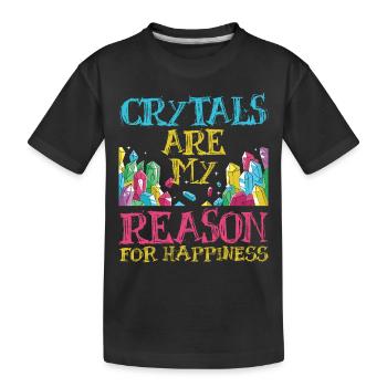 Cristaux et pierres de guérison par les cristaux - T-shirt bio Premium Enfant - noir - Devant