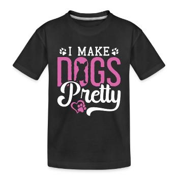Pet Groomer Je fais des chiens Pretty Pet Salon Groomer - T-shirt bio Premium Enfant - noir - Devant