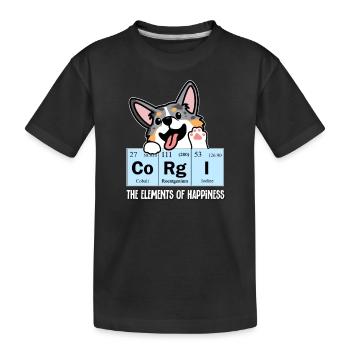 Merle Corgi bleu - T-shirt bio Premium Enfant - noir - Devant