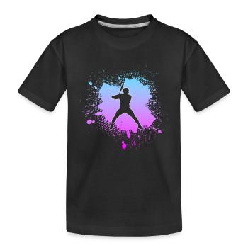 Baseball - Kinder Premium Bio T-Shirt - Schwarz - Vorne