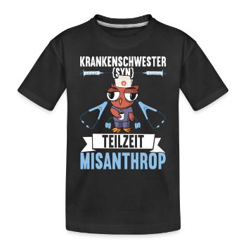 Krankenschwester Krankenpflege - Kinder Premium Bio T-Shirt - Schwarz - Vorne