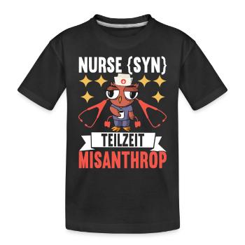 Krankenschwester Krankenpflege - Kinder Premium Bio T-Shirt - Schwarz - Vorne